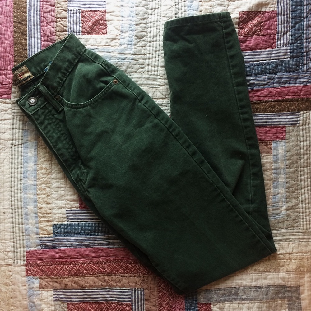 Vintage Express Army Green Mom Jeans